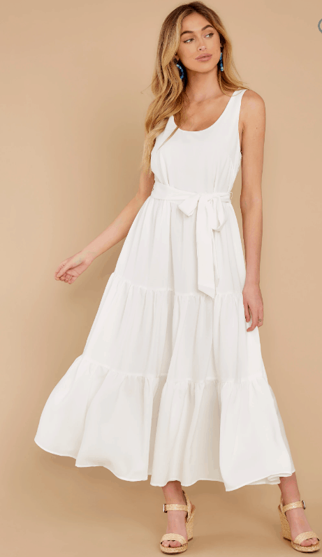 Simple White Summer Dress Flash Sales ...